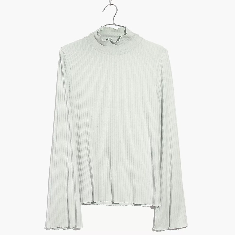 Madewell Ruffle Edge Turtleneck Top